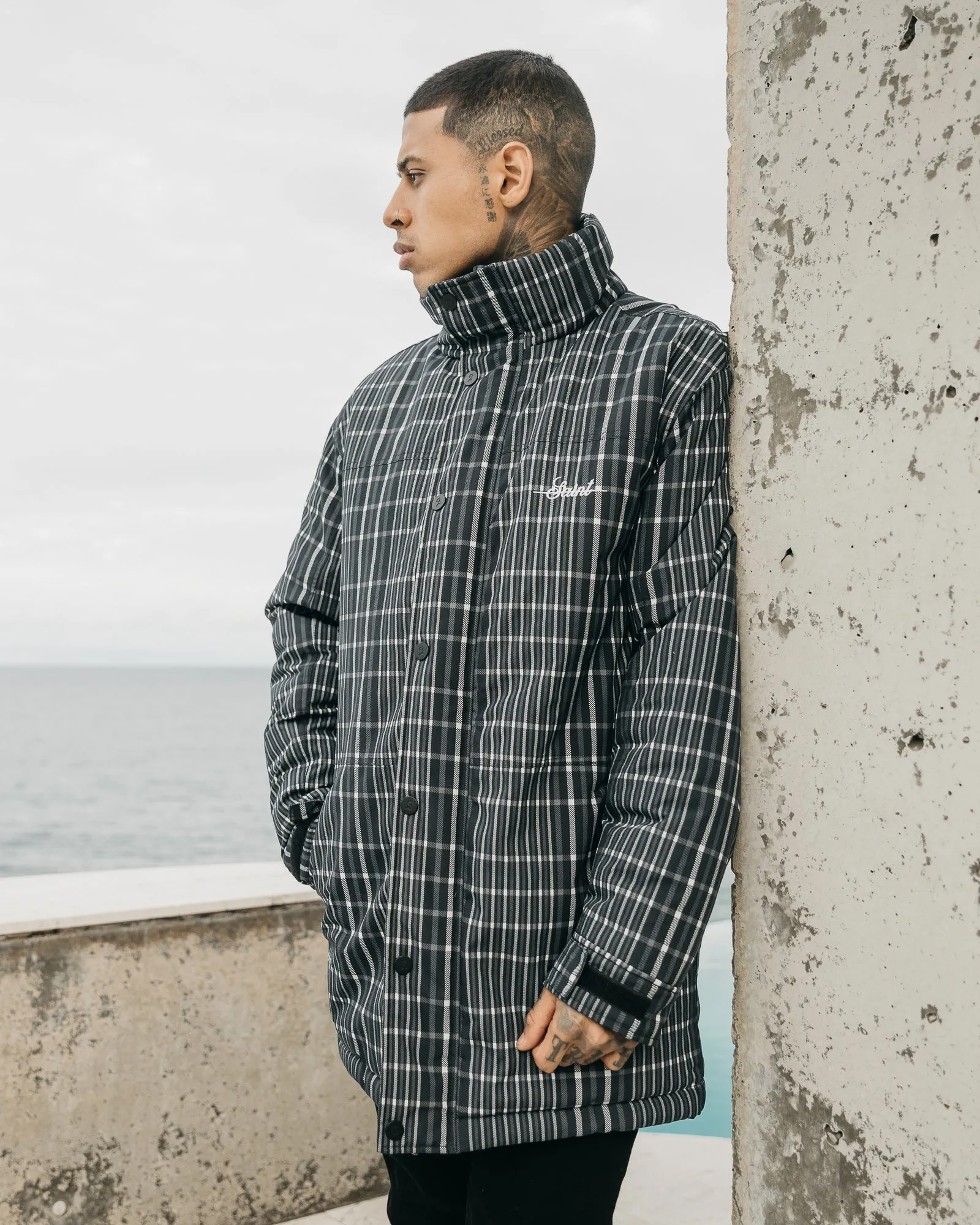 Saint Morta Mercy Merci Plaid Jacket Black