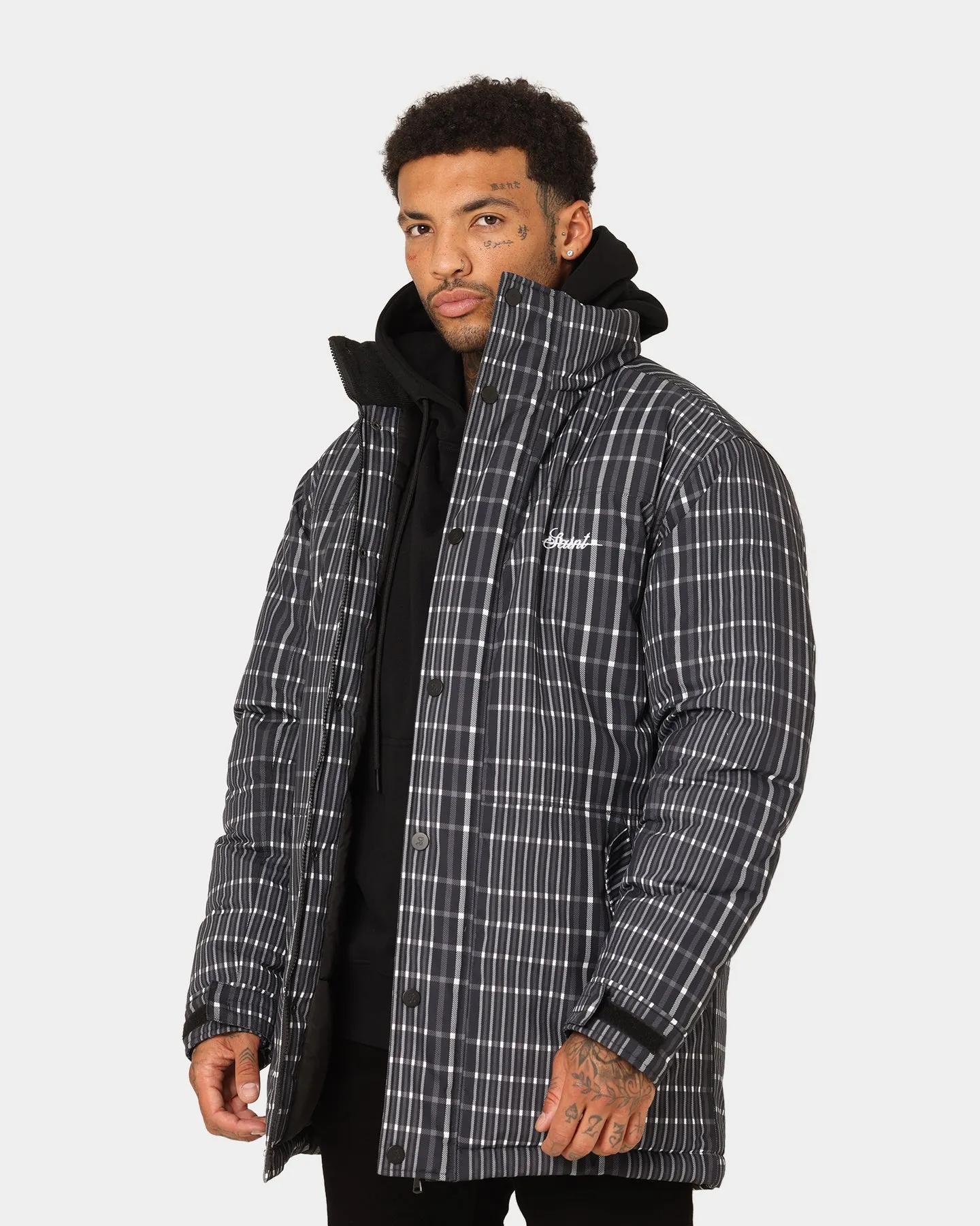 Saint Morta Mercy Merci Plaid Jacket Black