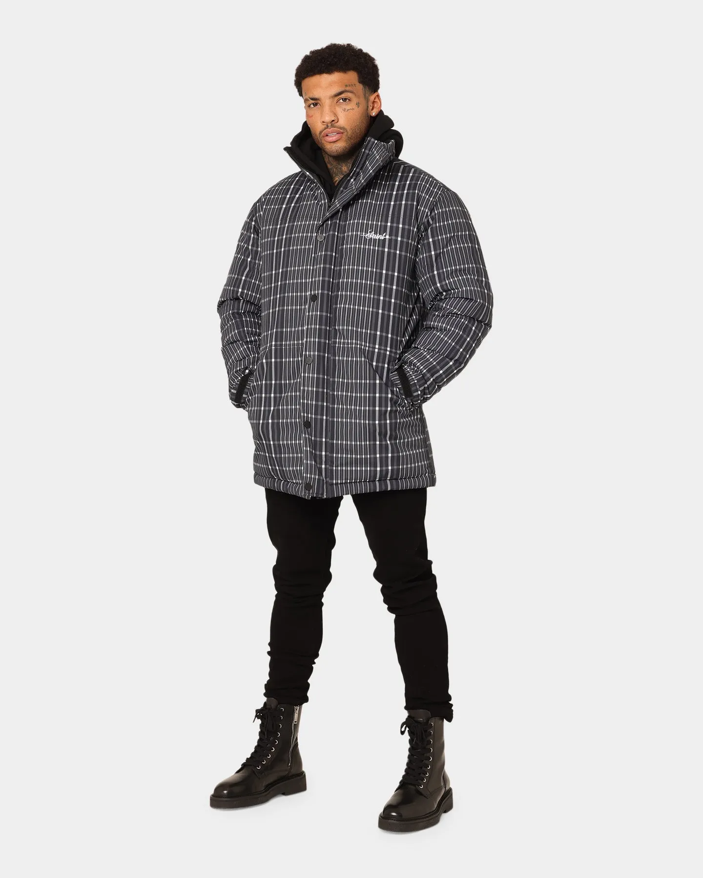 Saint Morta Mercy Merci Plaid Jacket Black