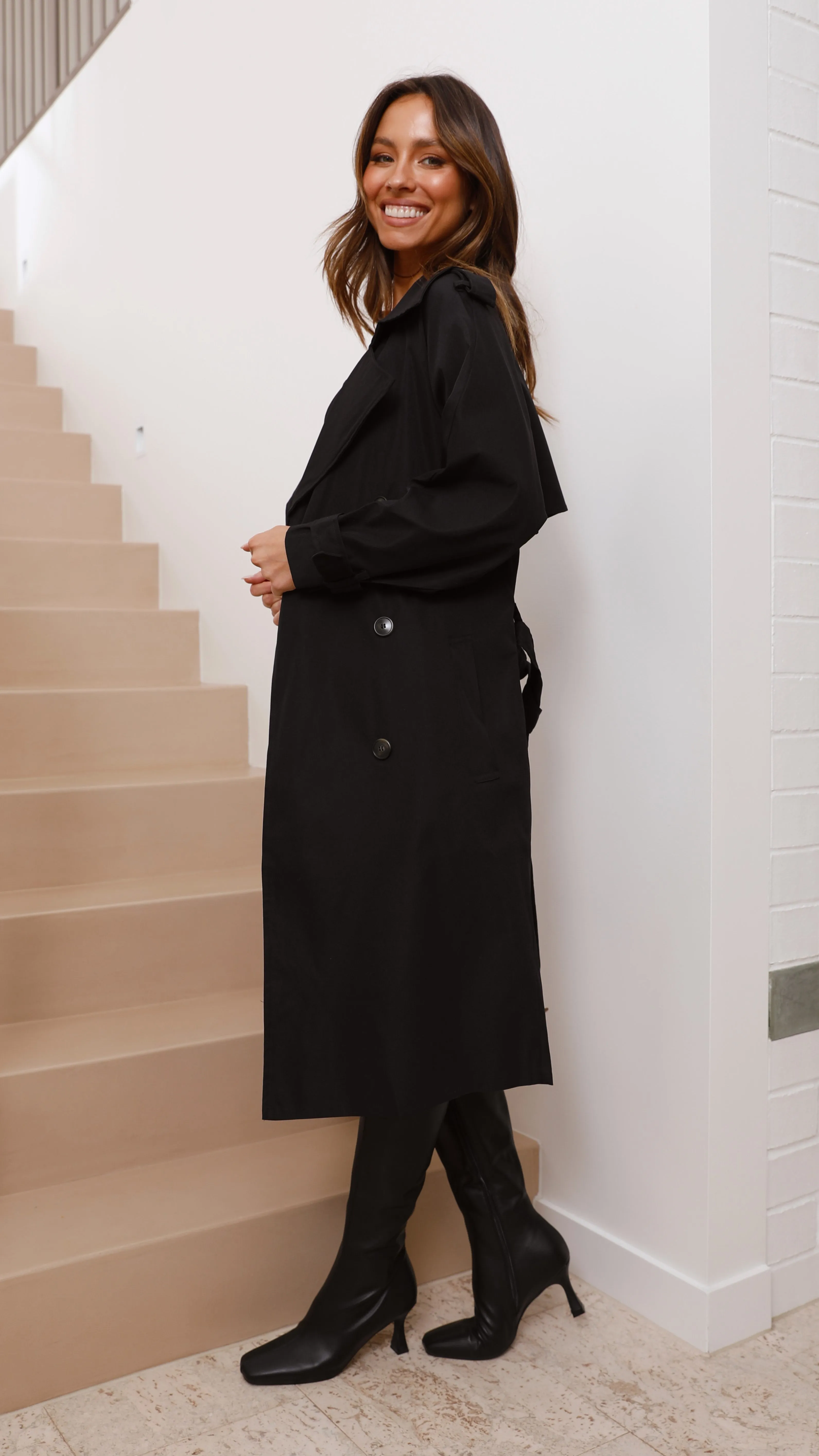 Samara Trench Coat - Black