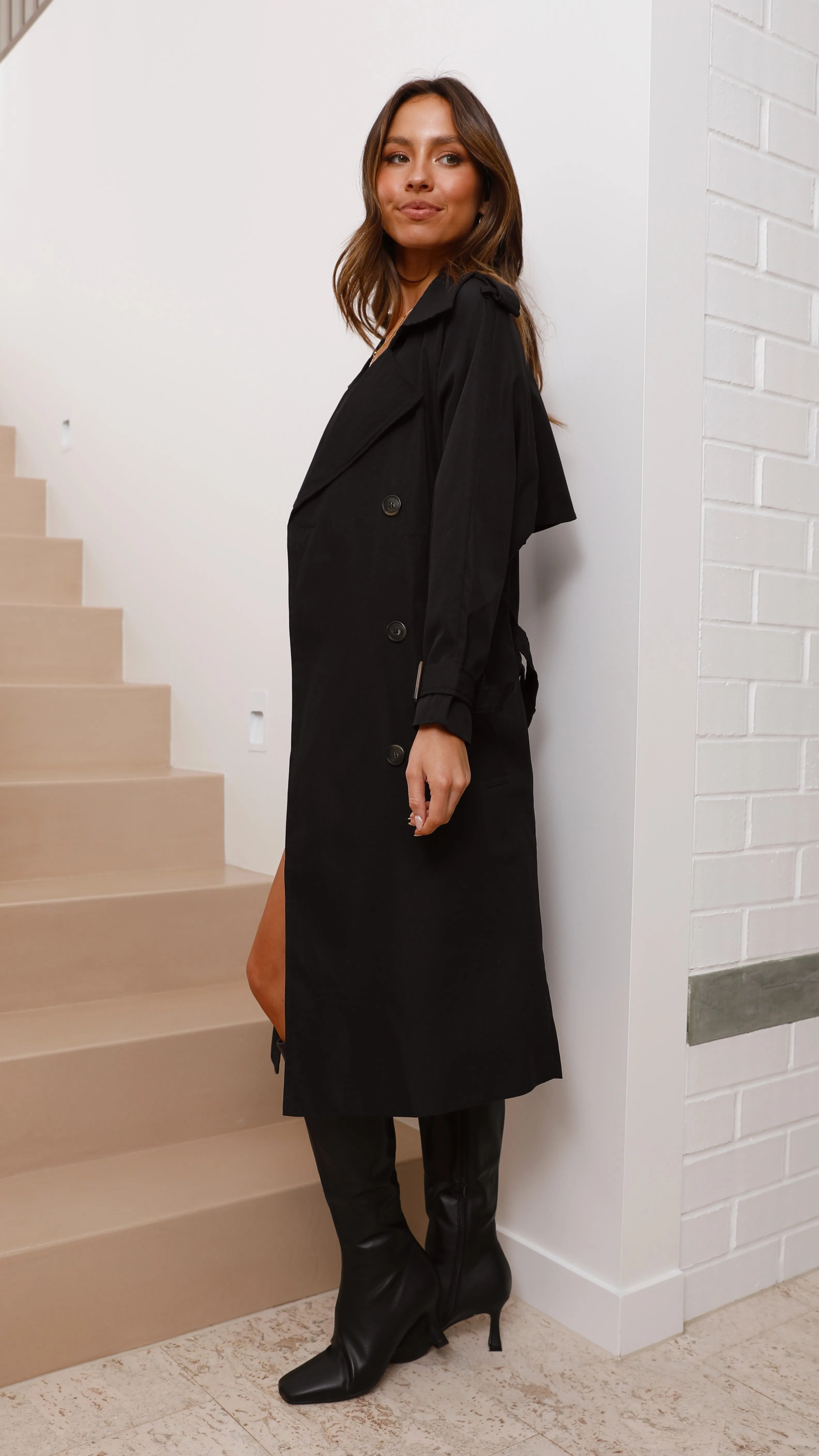 Samara Trench Coat - Black