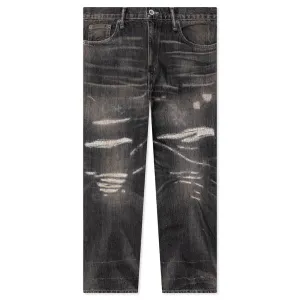 Savage Denim DP Wide Pants - Black