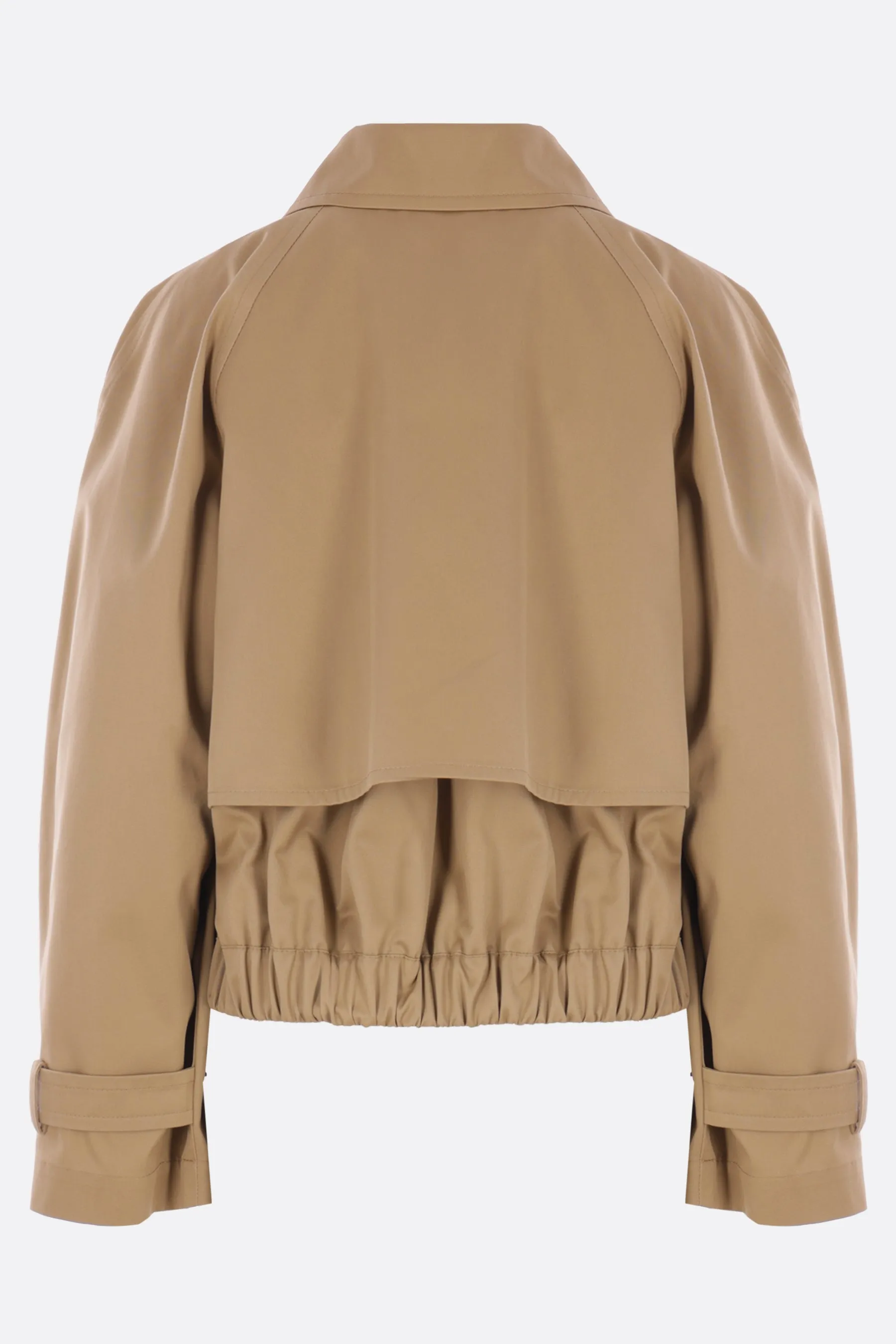 short trench coat in gabardine
