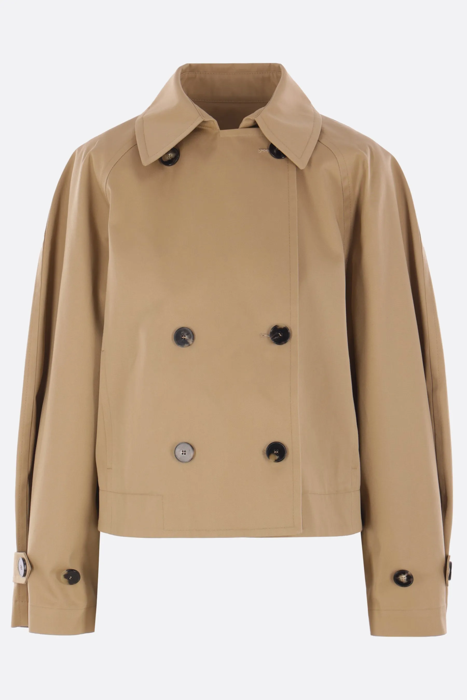 short trench coat in gabardine