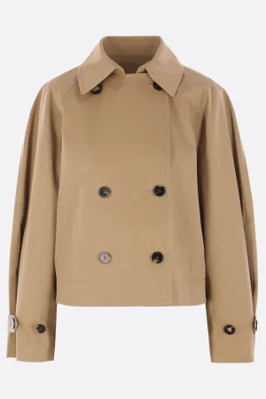 short trench coat in gabardine