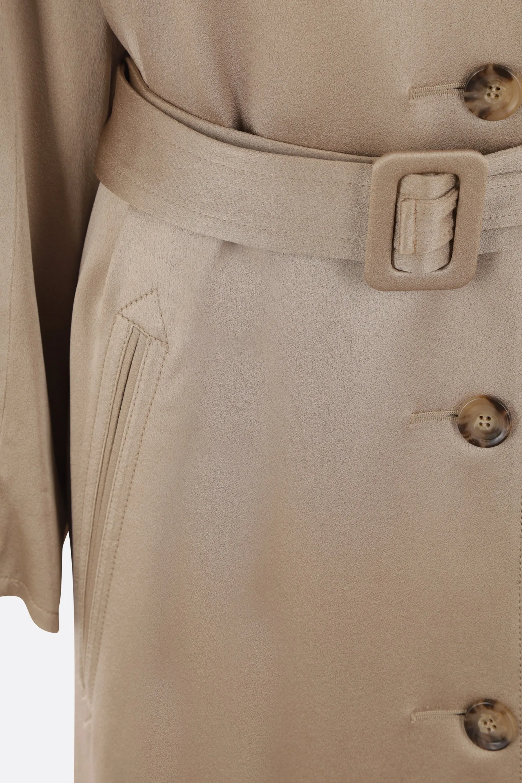 single-breasted envers satin trench coat