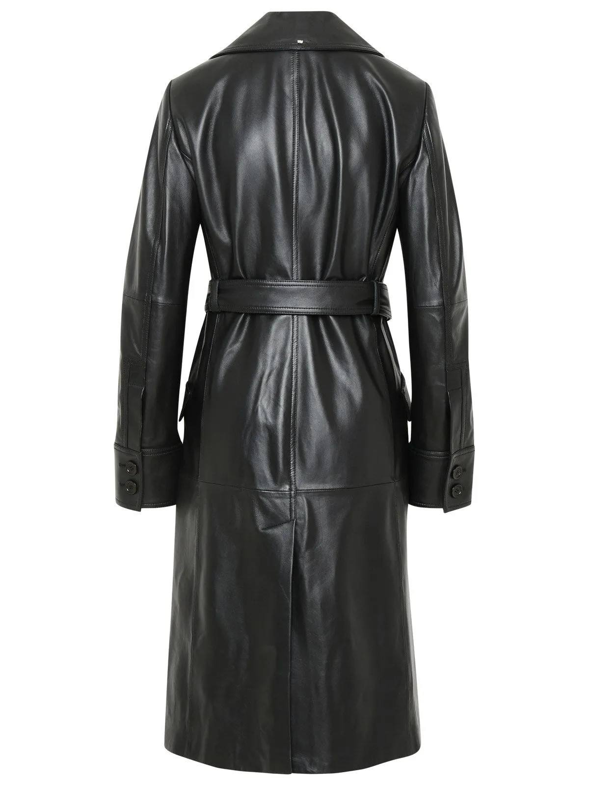 Sportmax Borneo Leather Trench Coat