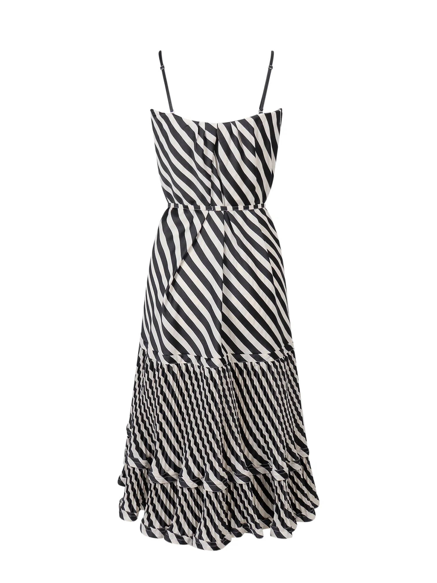 Sportmax Striped Flared Midi Dress