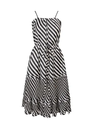 Sportmax Striped Flared Midi Dress