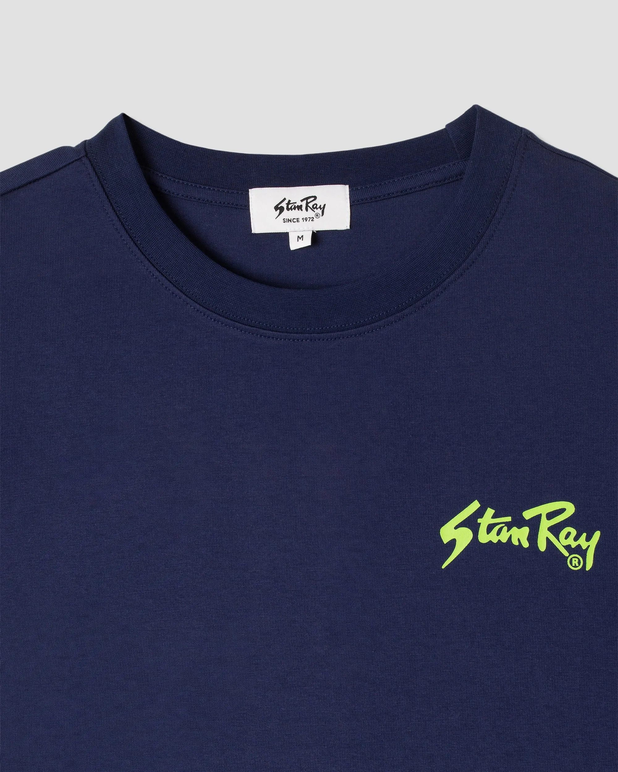 Stan OG Tee (Navy / Lime Green)
