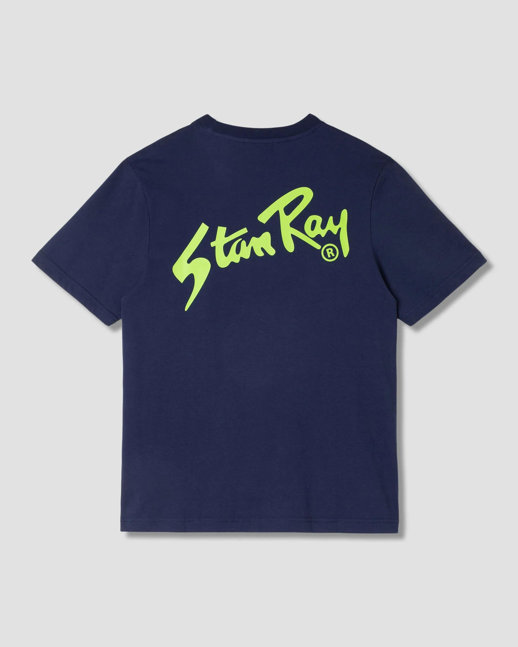 Stan OG Tee (Navy / Lime Green)
