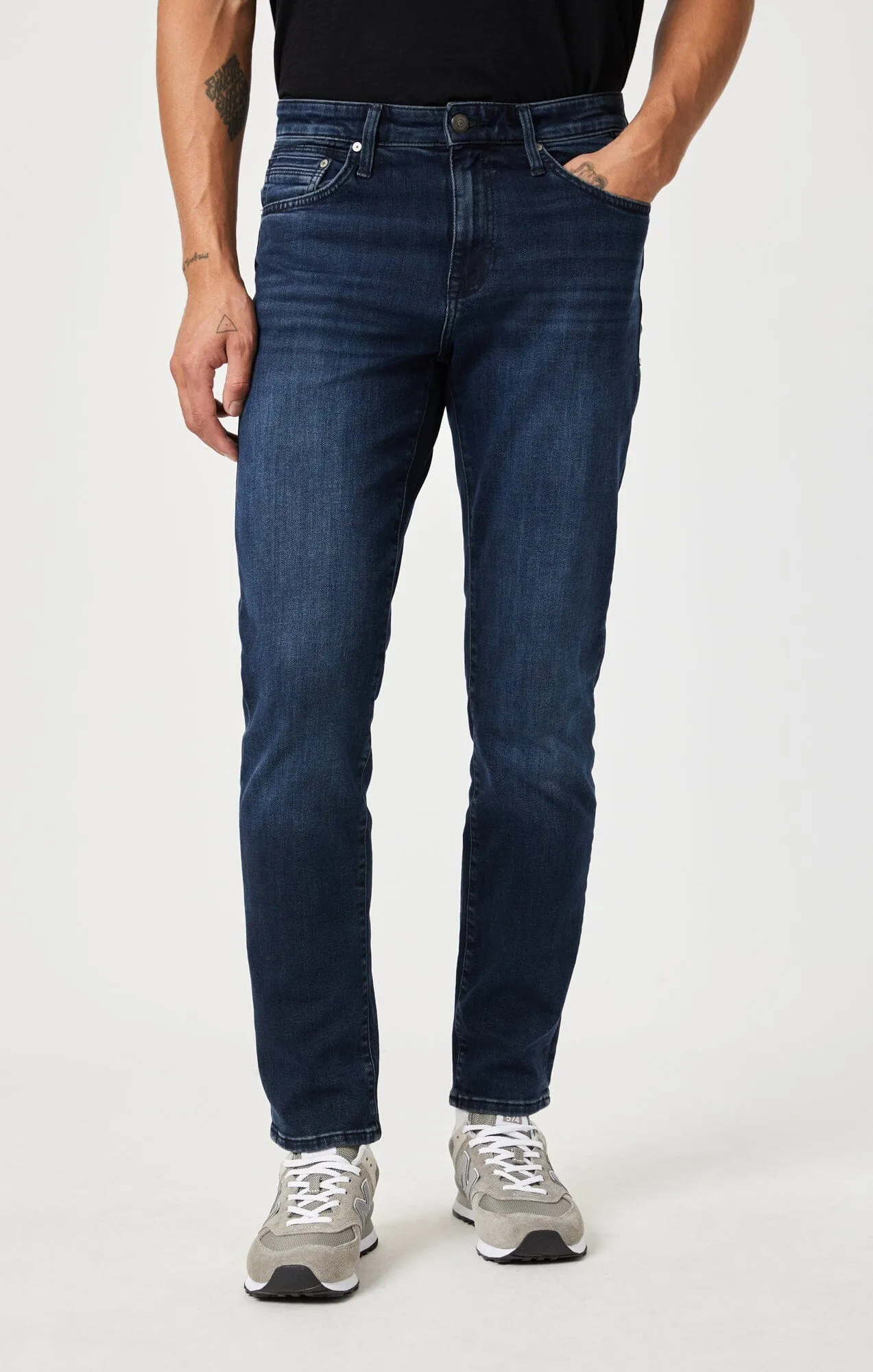 STEVE ATHLETIC FIT JEANS IN MID TONAL INK WILLIAMSBURG