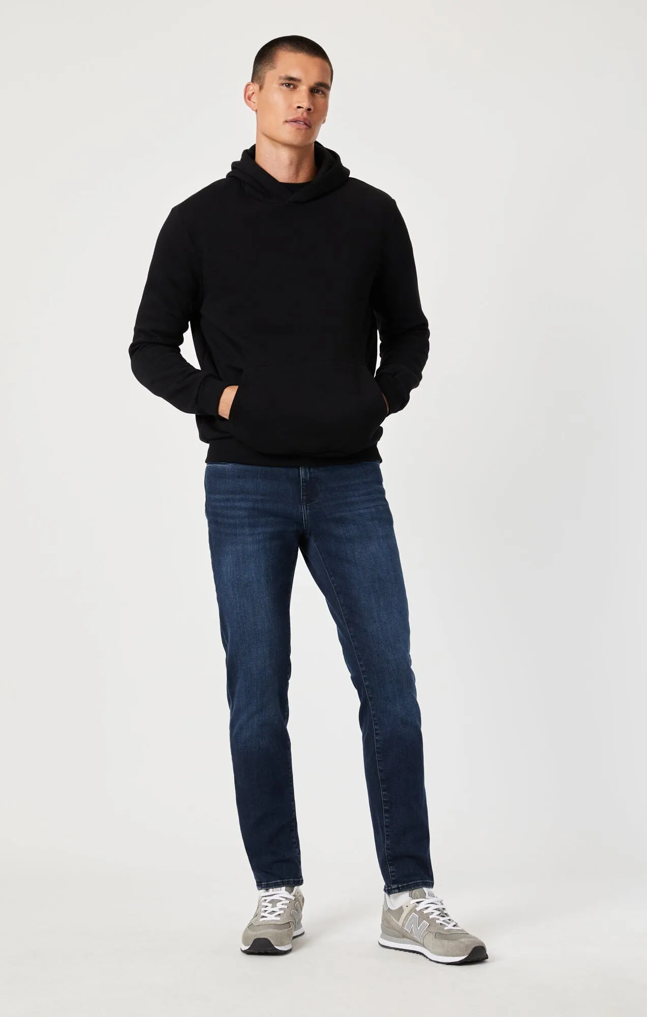 STEVE ATHLETIC FIT JEANS IN MID TONAL INK WILLIAMSBURG