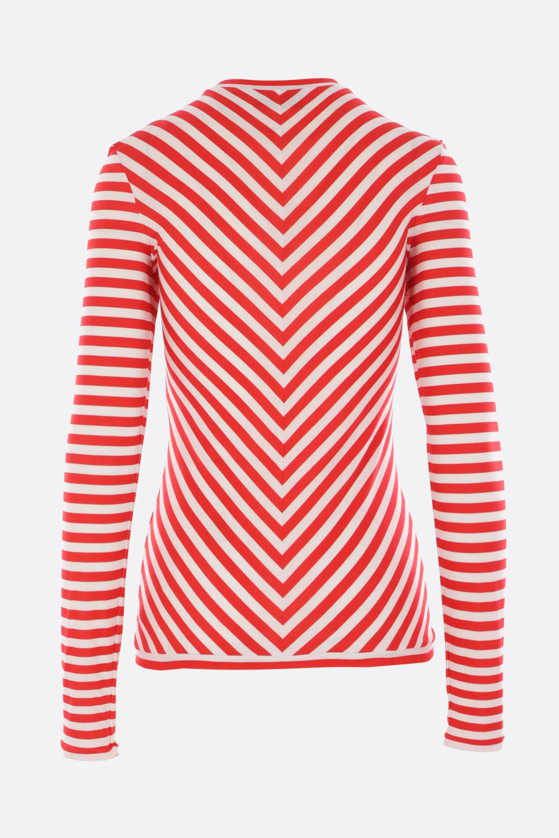 striped technical jersey top