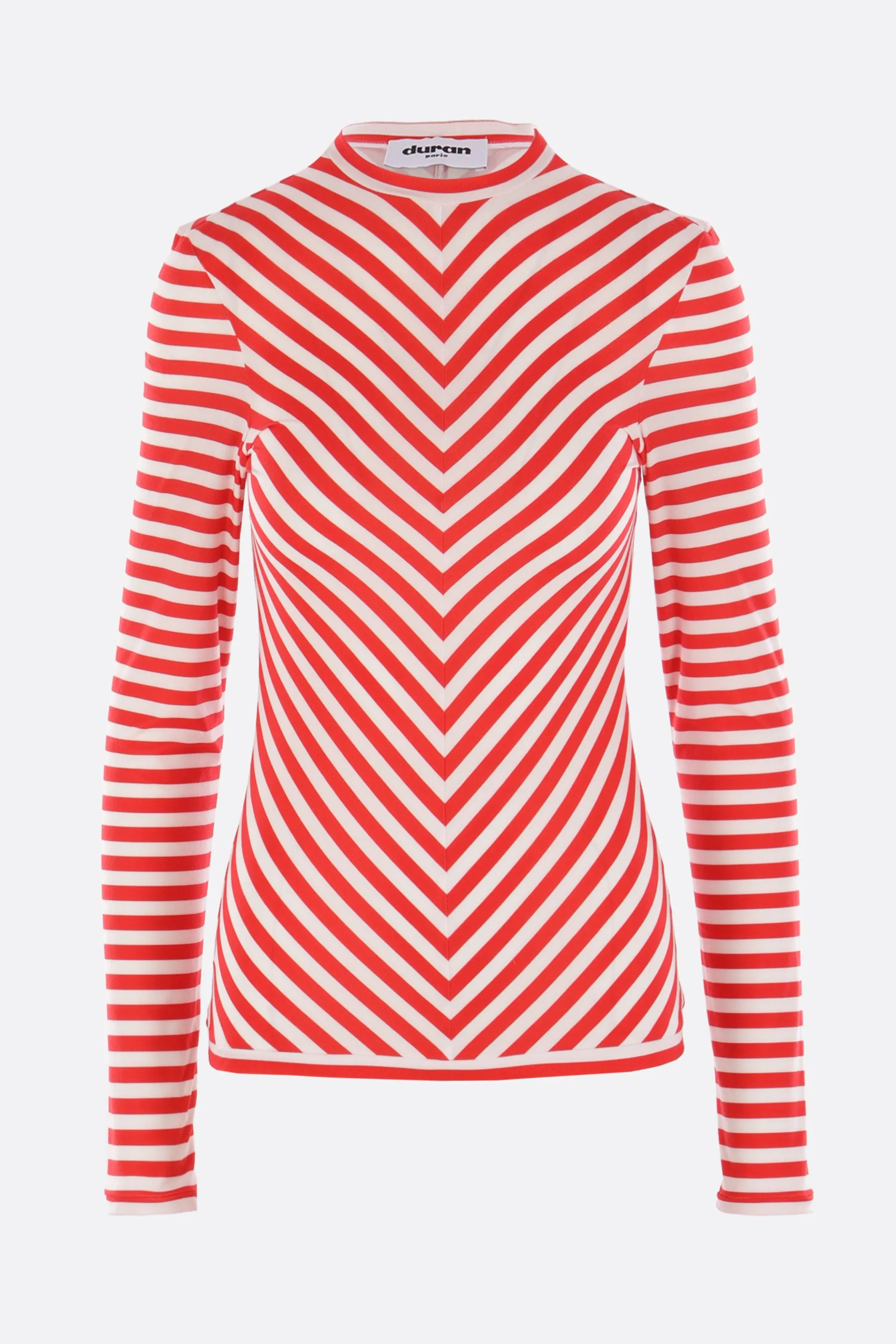 striped technical jersey top