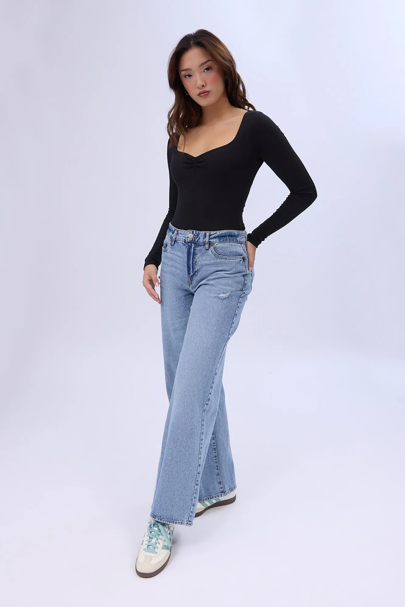 Super High Rise Wide Leg Jeans