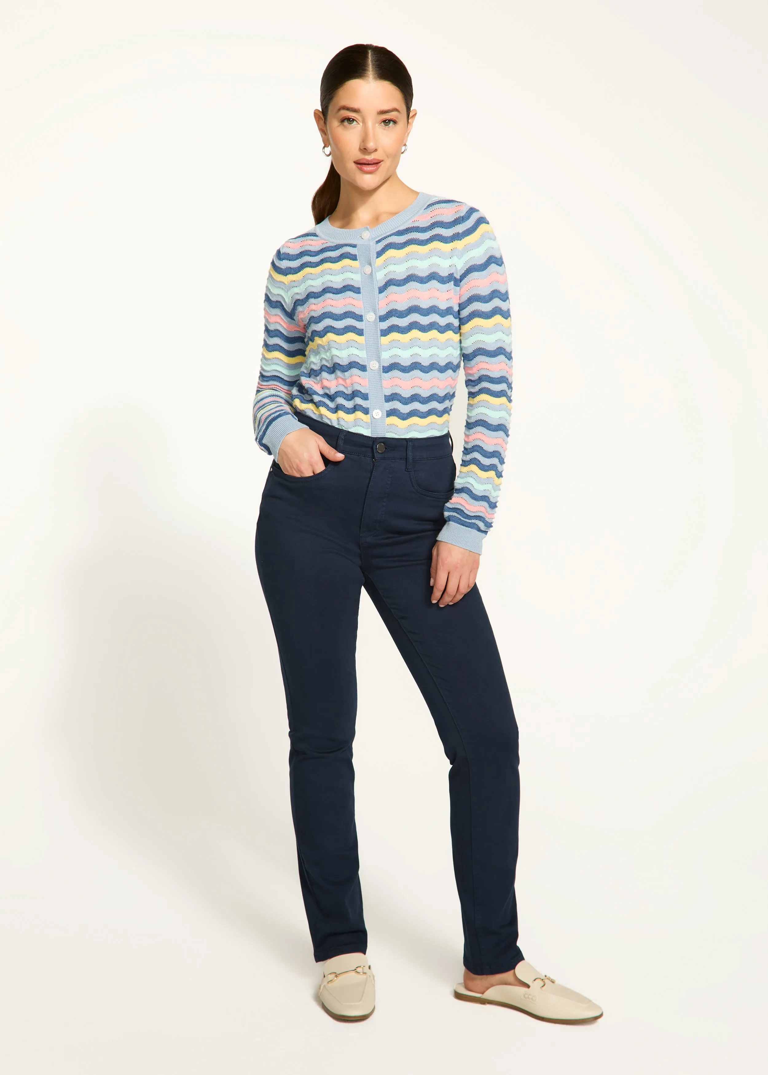 Suzanne Straight Leg Denim, Navy