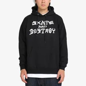 Thrasher | SKATE AND DESTROY HOODIE  { BLACK