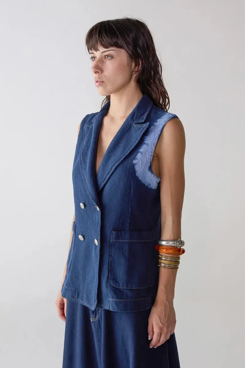 Tie Dye Gilet Blazer