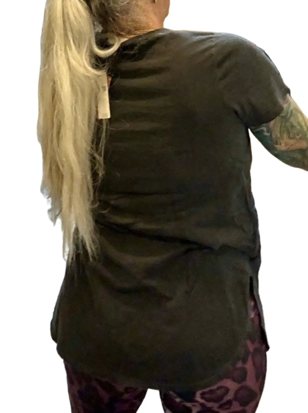 TLA Slim Shirttail Crew Neck Tee and Petite and Plus
