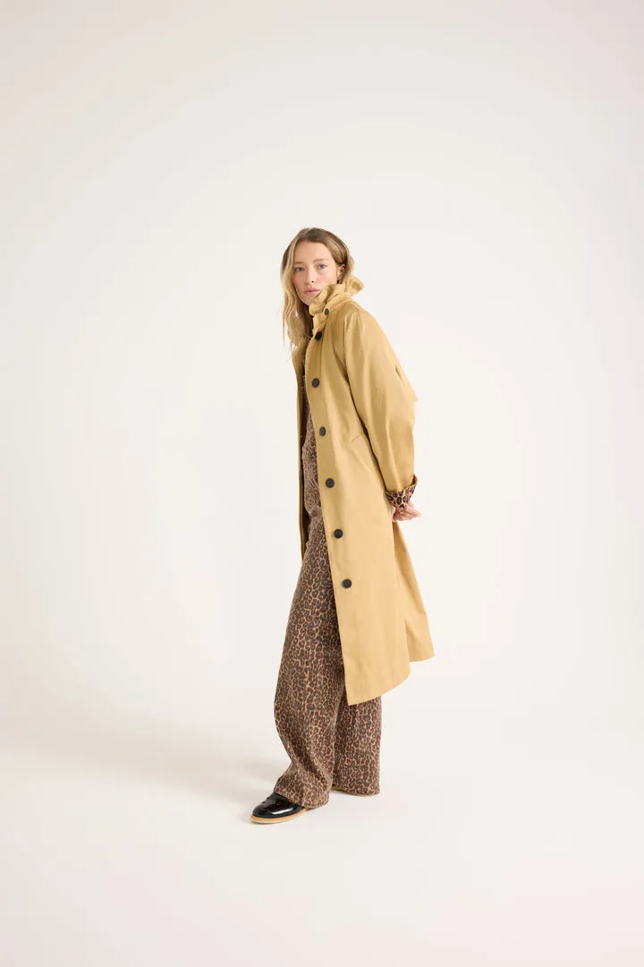 Trench Alma beige et léopard café