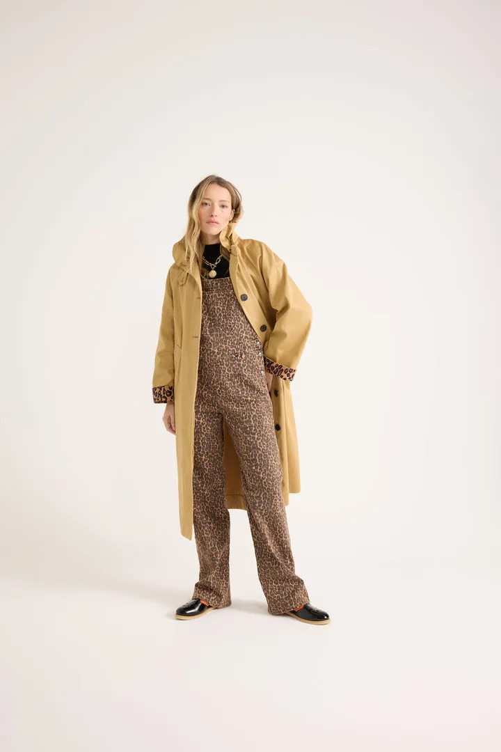 Trench Alma beige et léopard café