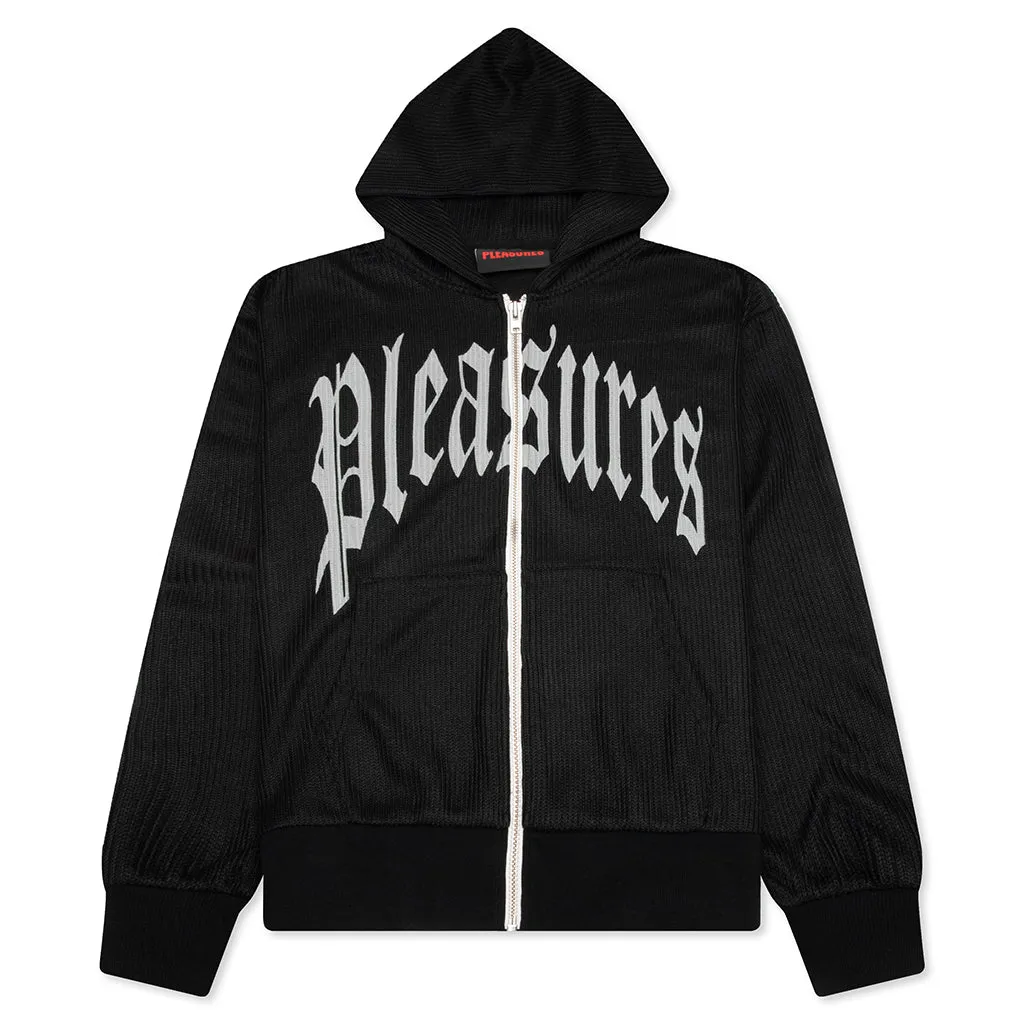 Twitch Knitted Zip Hoodie - Black