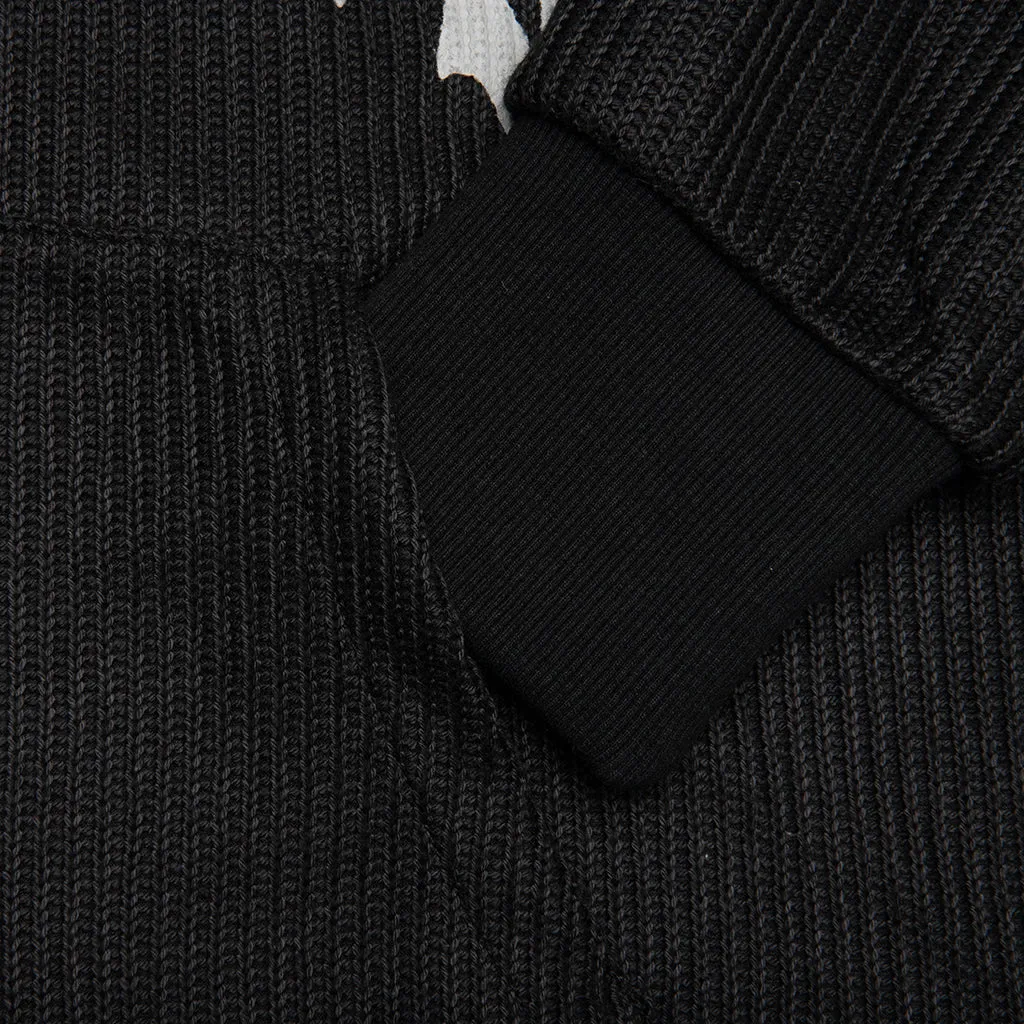 Twitch Knitted Zip Hoodie - Black