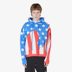 Unisex Stars and Stripes Swirl Hoodie Blue