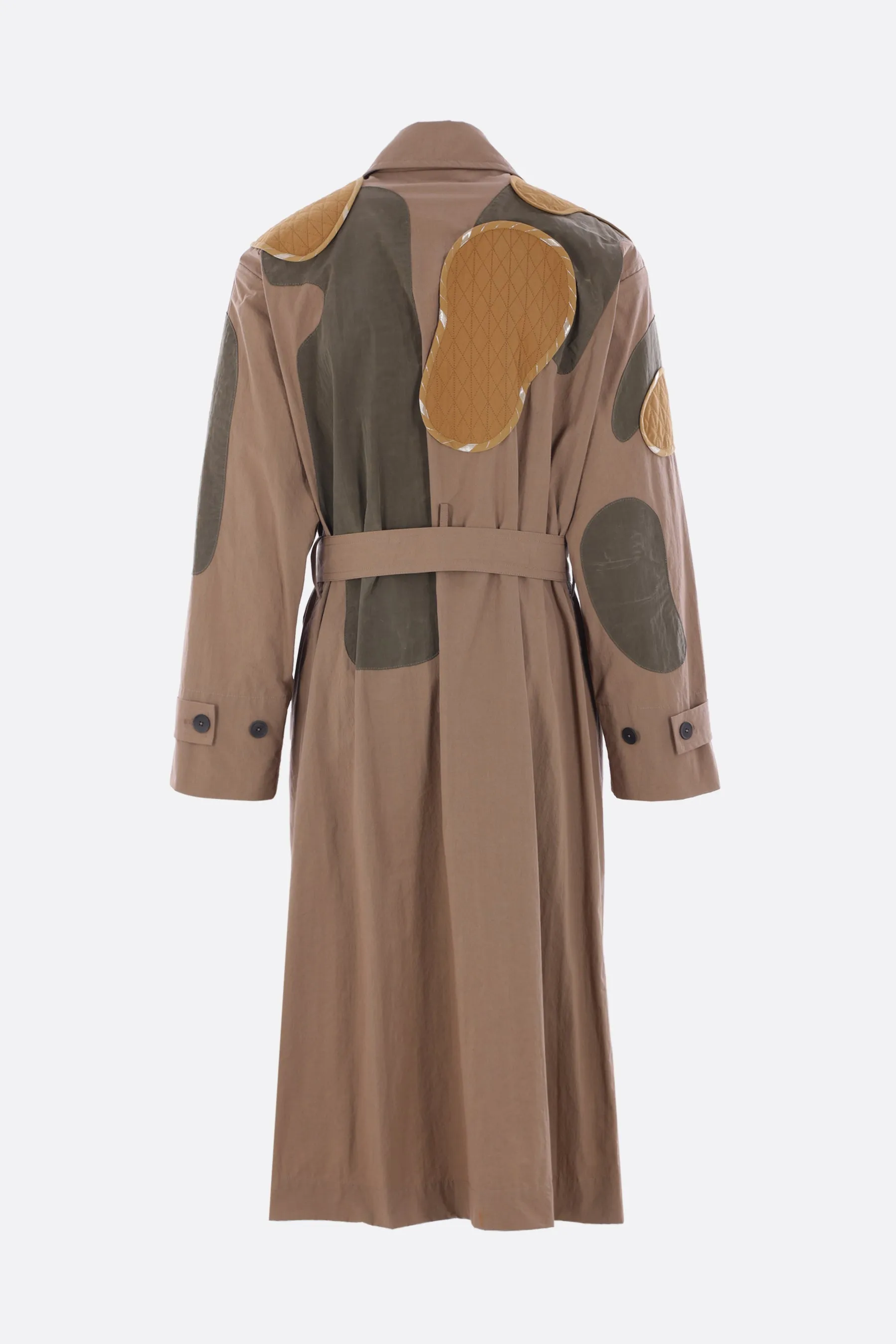 utility patch trench coat