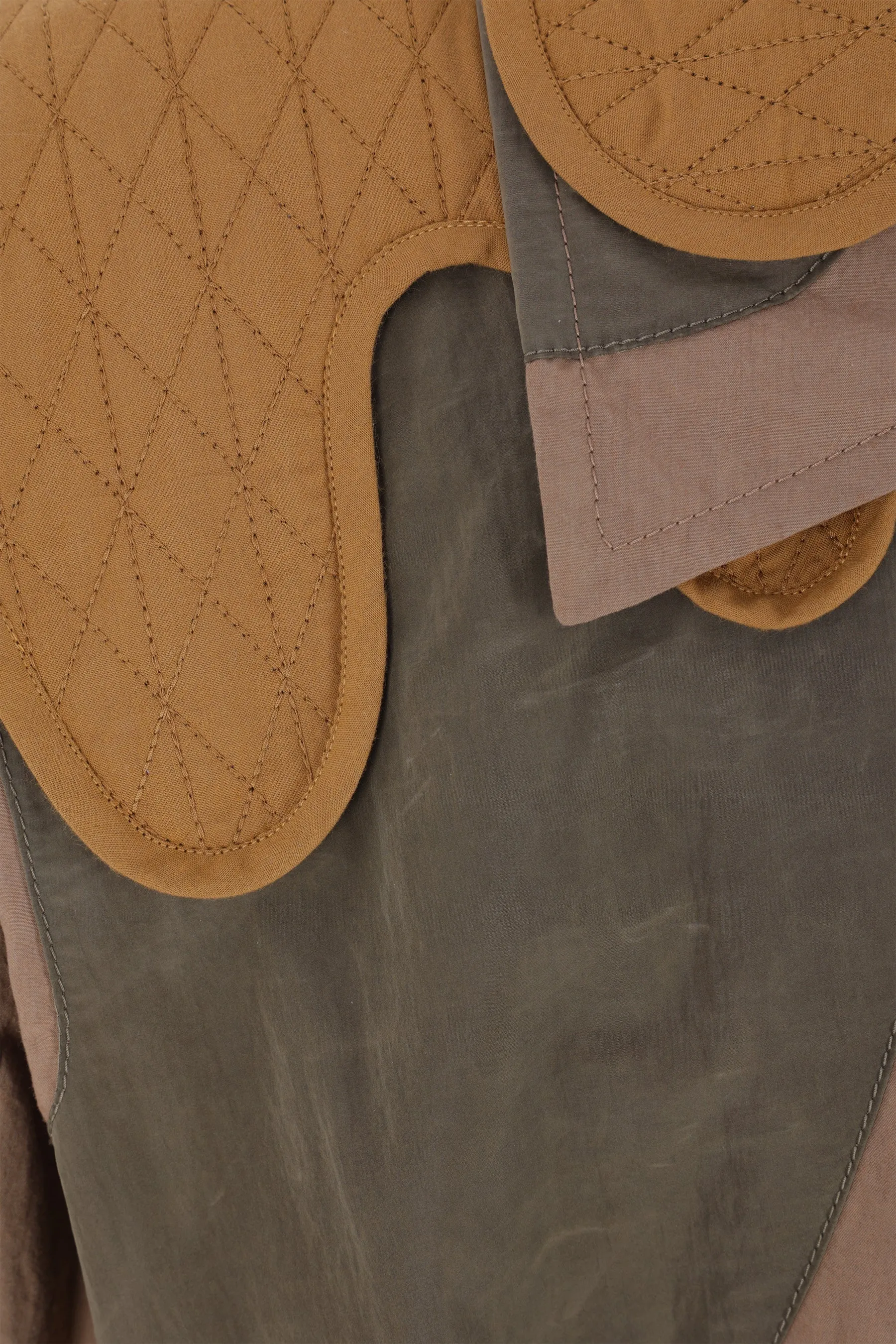 utility patch trench coat