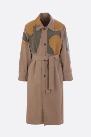 utility patch trench coat
