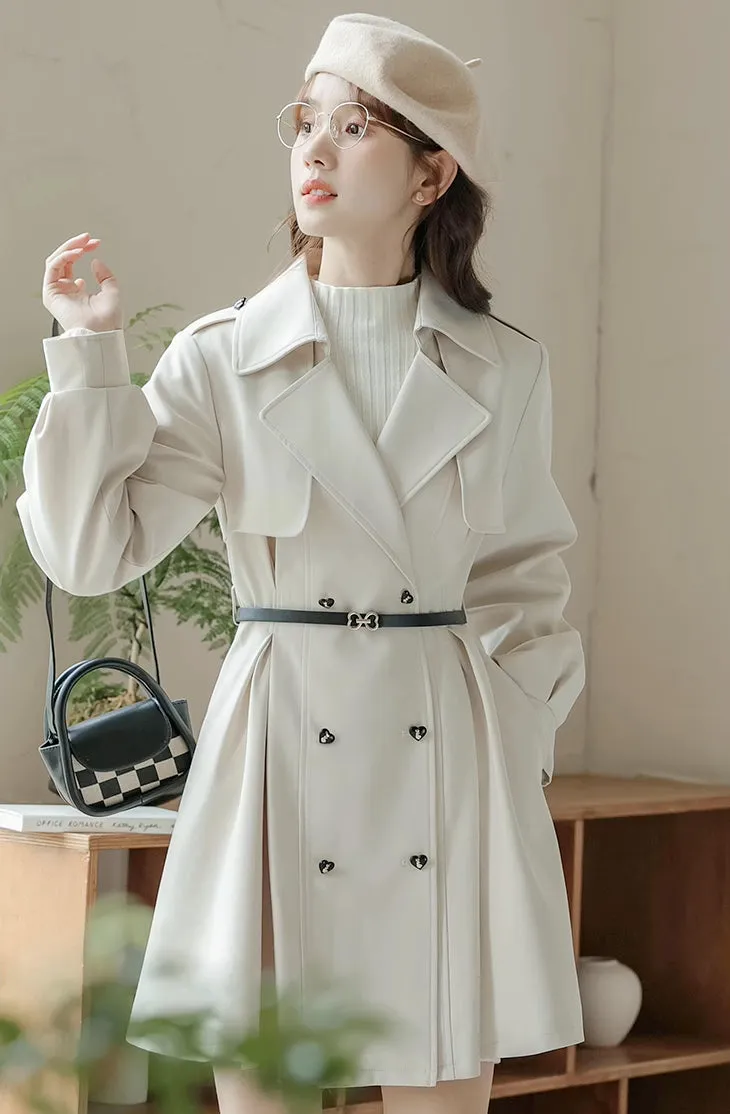 Vanilla Bean Trench Coat (Off-White)