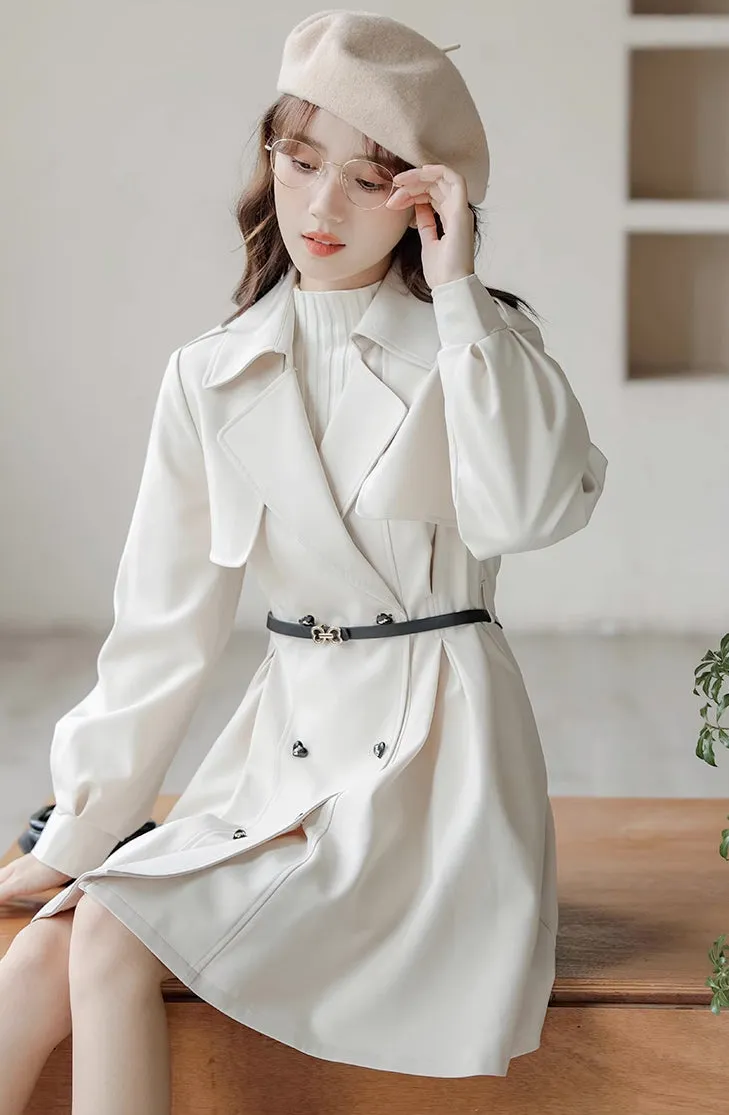 Vanilla Bean Trench Coat (Off-White)