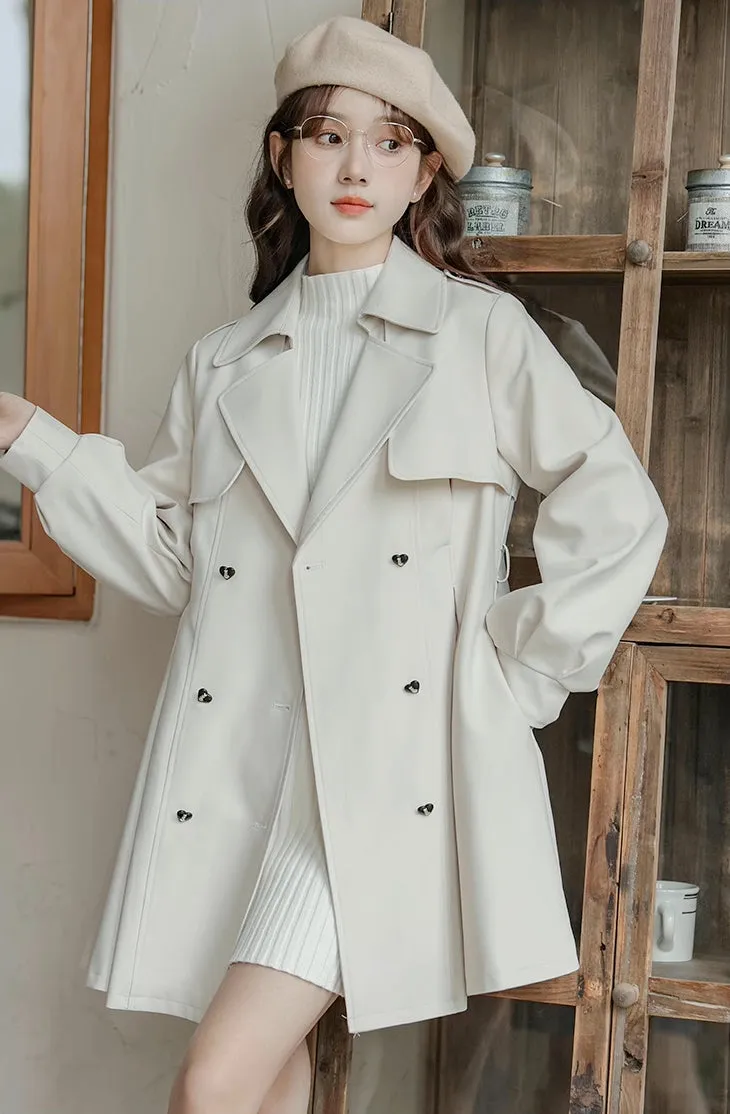 Vanilla Bean Trench Coat (Off-White)