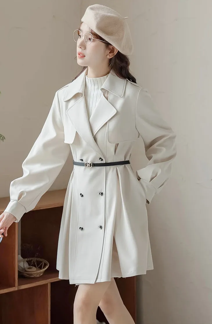 Vanilla Bean Trench Coat (Off-White)