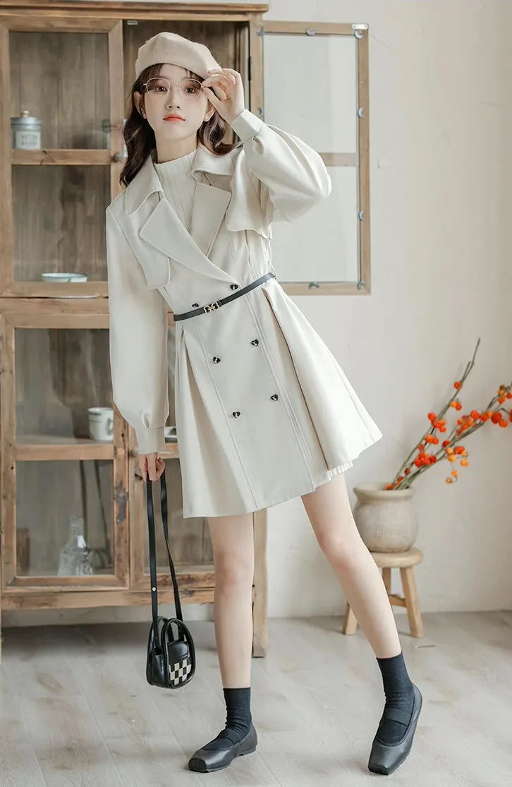 Vanilla Bean Trench Coat (Off-White)