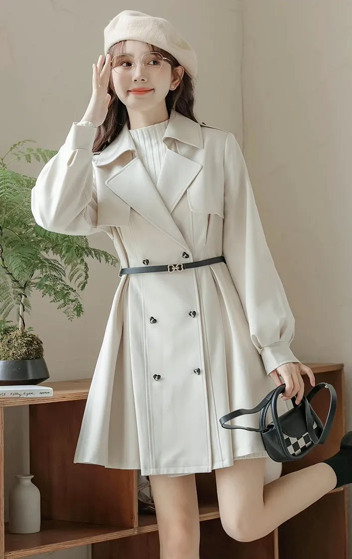 Vanilla Bean Trench Coat (Off-White)