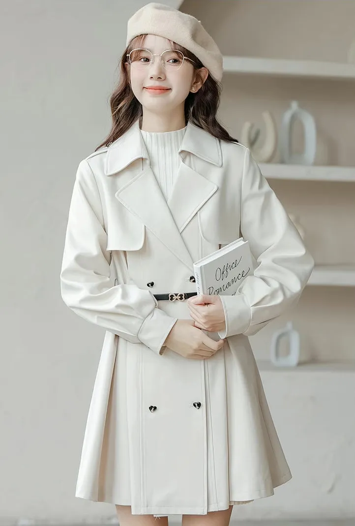 Vanilla Bean Trench Coat (Off-White)