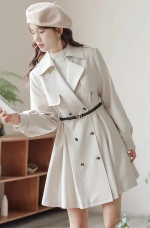Vanilla Bean Trench Coat (Off-White)