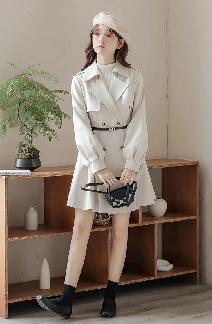 Vanilla Bean Trench Coat (Off-White)