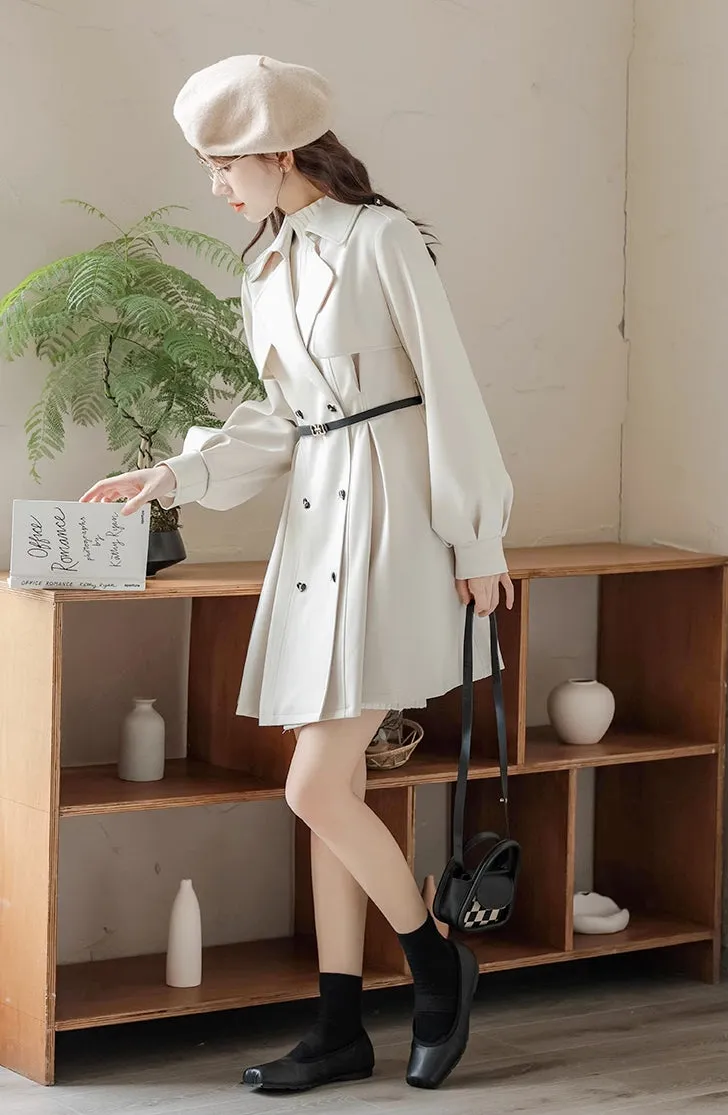 Vanilla Bean Trench Coat (Off-White)