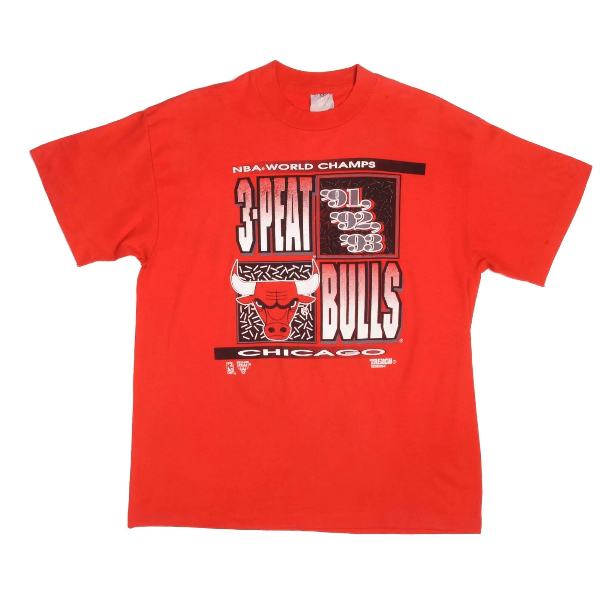 VINTAGE NBA CHICAGO BULLS CHAMPIONS 1993 TEE SHIRT SIZE LARGE MADE IN USA
