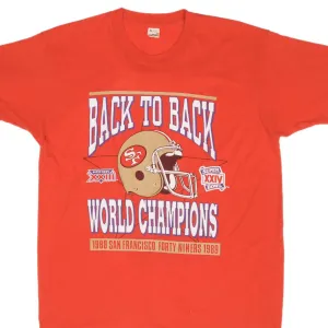 VINTAGE NFL SF49ERS SUPER BOWL CHAMPION 1989 TEE SHIRT LARGE MADE IN USA