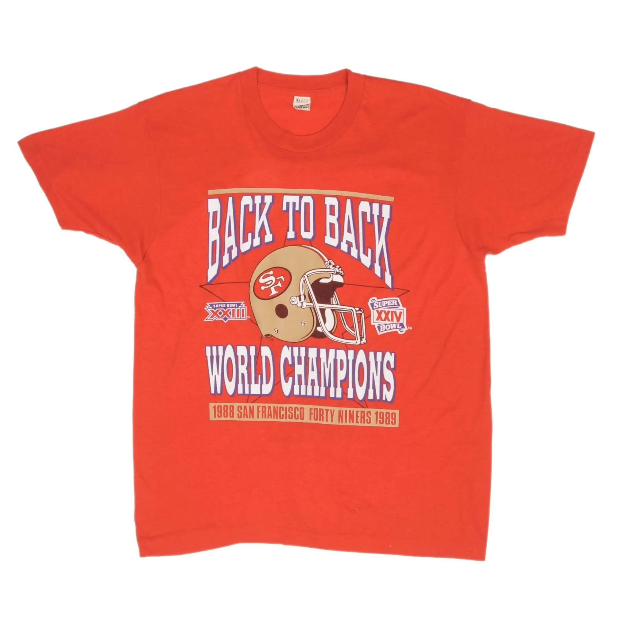 VINTAGE NFL SF49ERS SUPER BOWL CHAMPION 1989 TEE SHIRT LARGE MADE IN USA