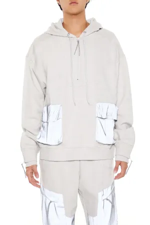 Washed Fleece Mixed Media Hoodie